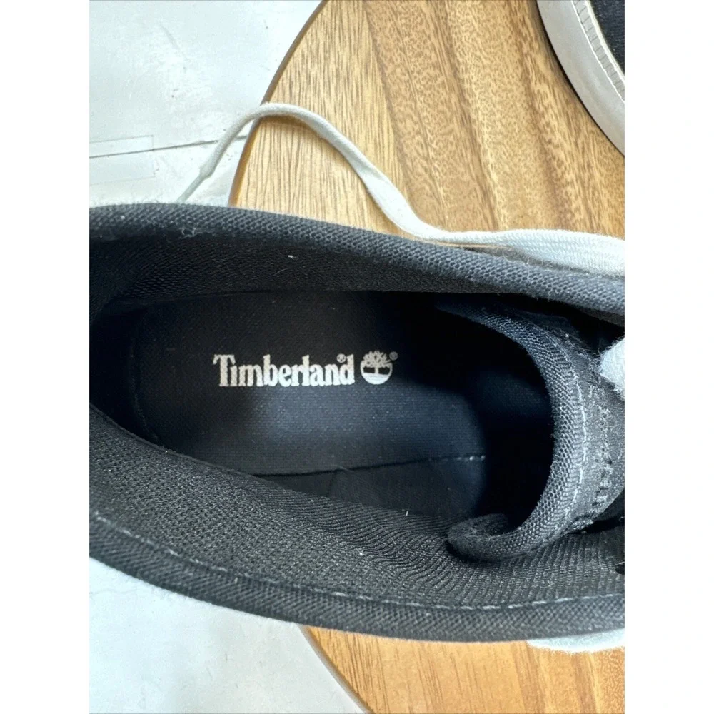 Timberland Chaka Boots 10.5 Black Canvas Mens Davis‎ Square Lace Up Black